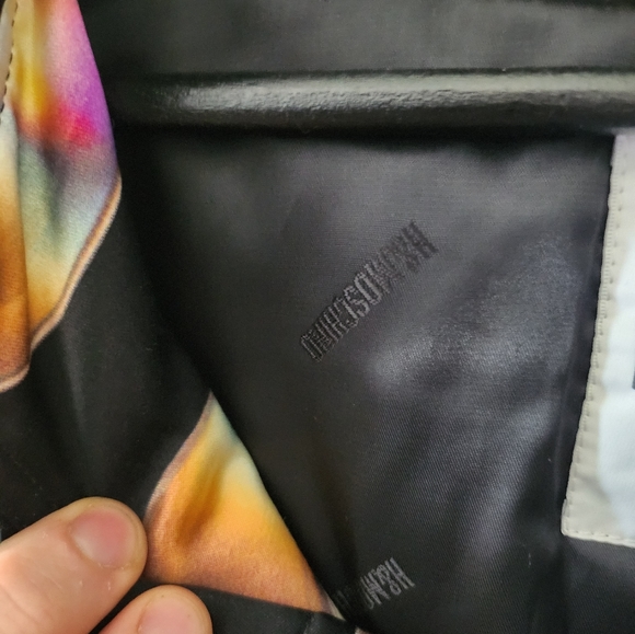 💿💎🆕Moschino X H&M Jeremy Scott CD Satin Bomber Jacket Size S Rare - Picture 4 of 8